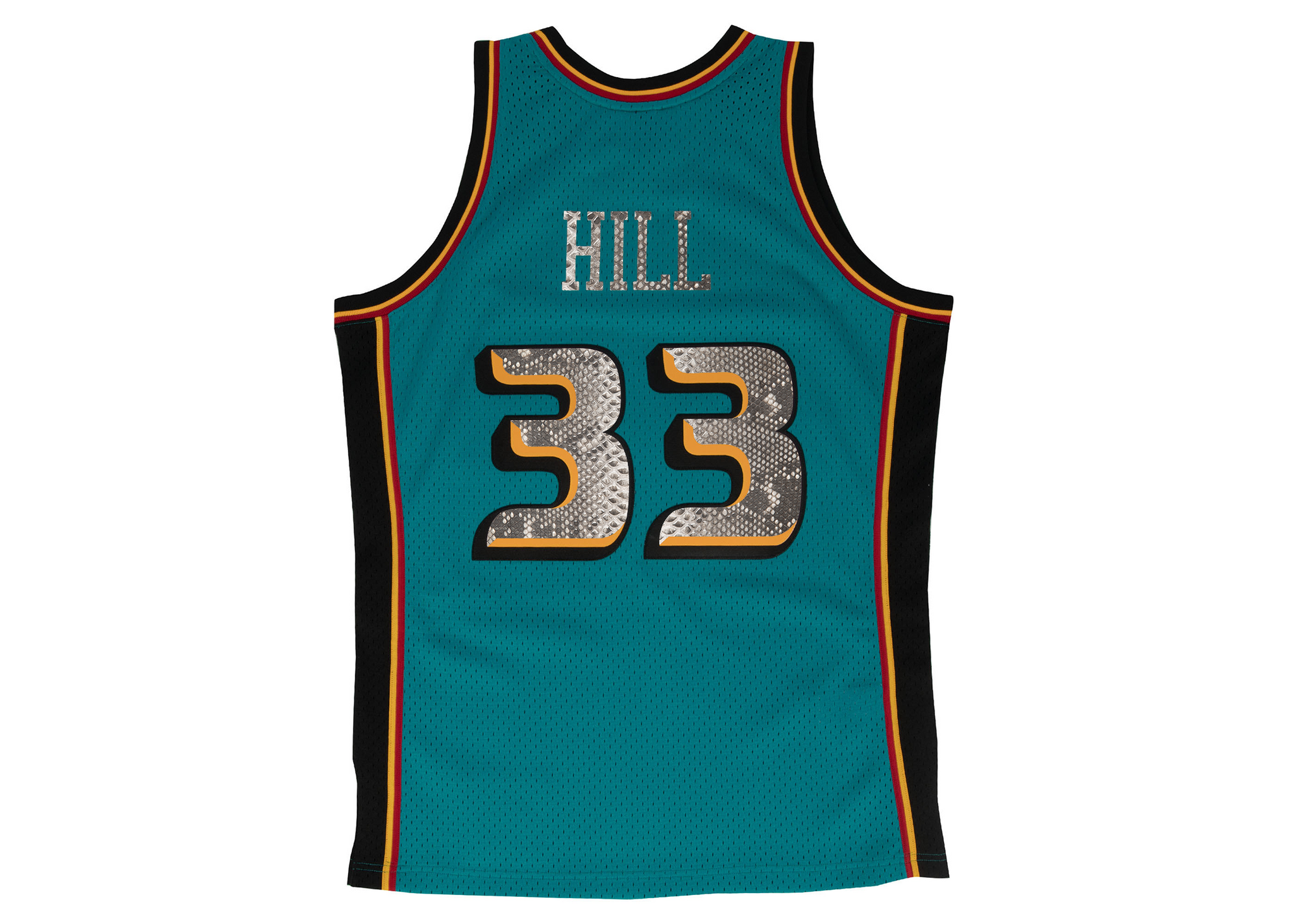 Custom Mitchell & Ness Grant Hill 1998-1999 Detroit Pistons Python Jersey