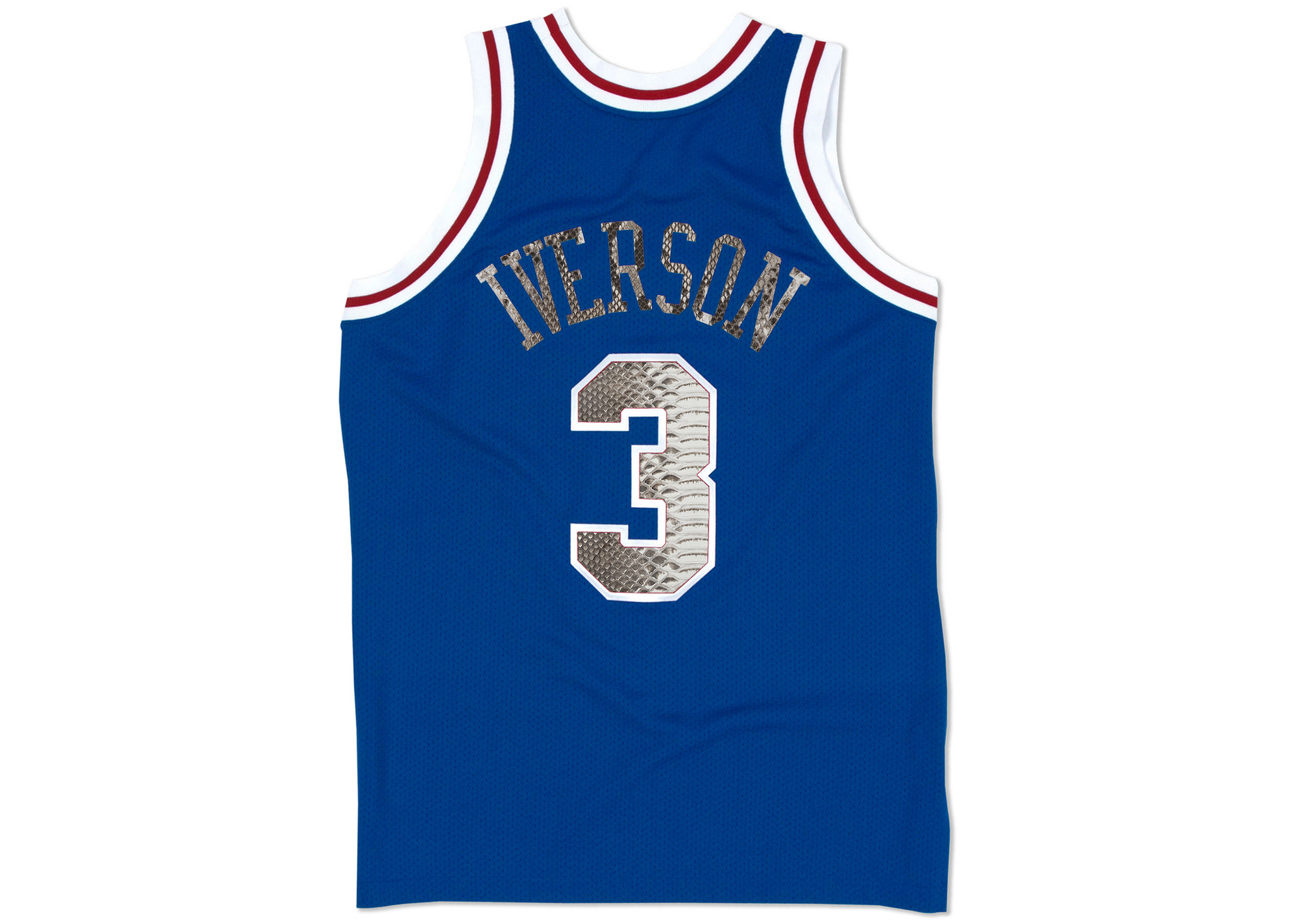 Custom Mitchell & Ness Allen Iverson 1996-1997 Philadelphia 76ers Python Jersey
