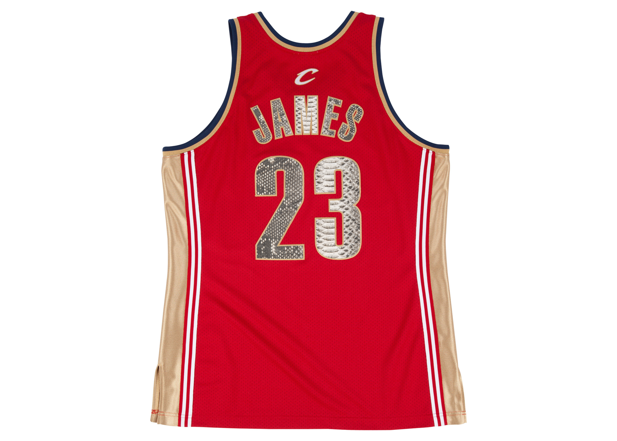 Custom Mitchell & Ness LeBron James 2003-2004 Cleveland Cavaliers Python Jersey (Away)