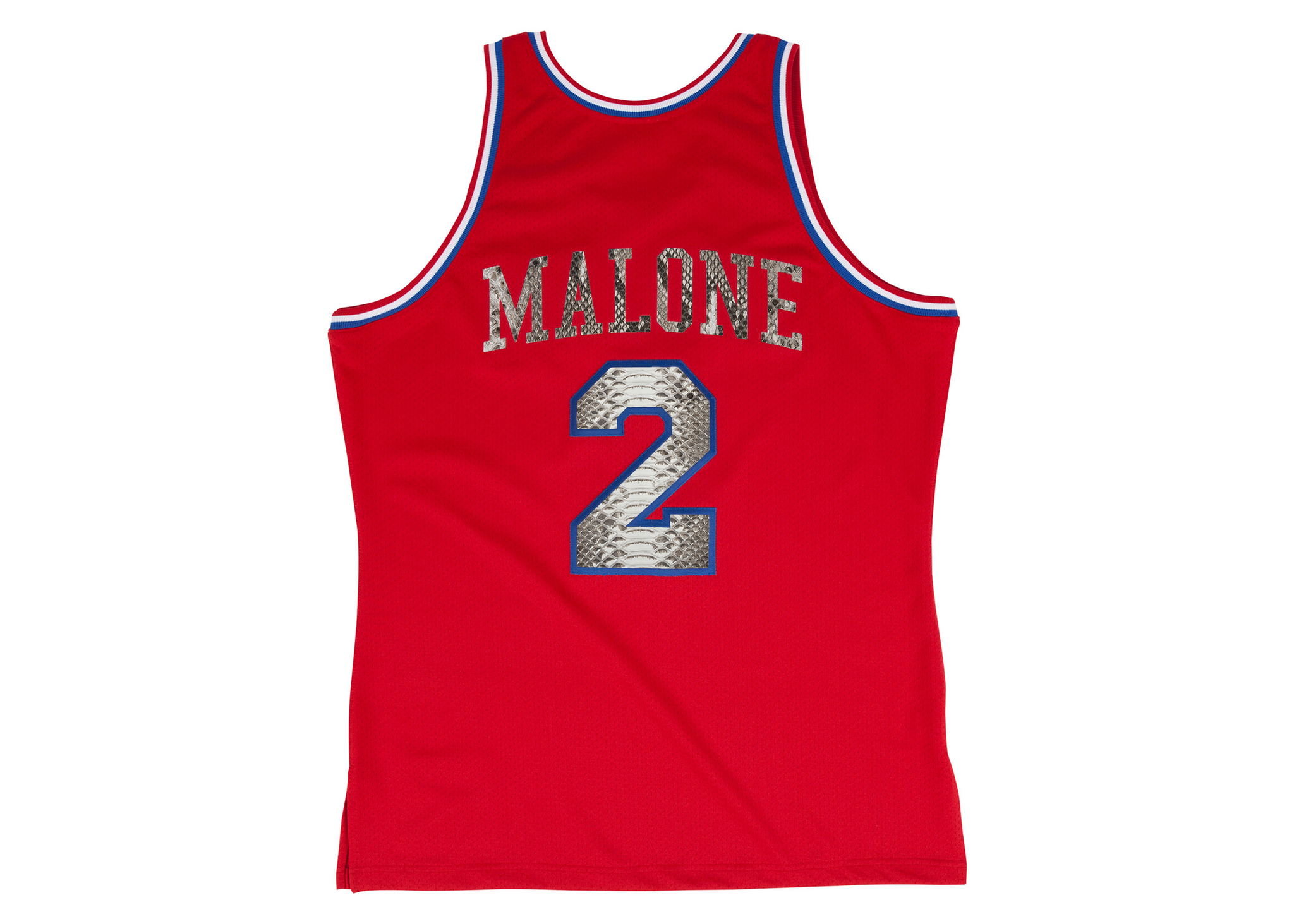 Custom Mitchell & Ness Moses Malone 1982-1983 Philadelphia 76ers Python Jersey