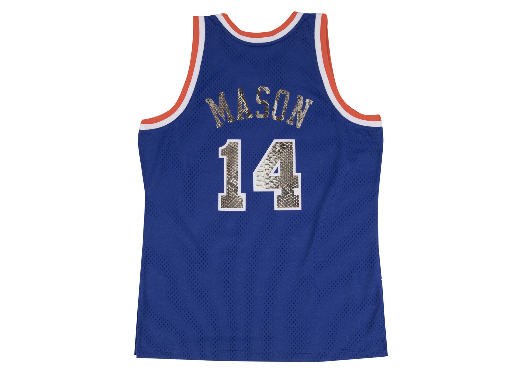Custom Mitchell & Ness Anthony Mason 1991-1992 New York Knicks Python Jersey