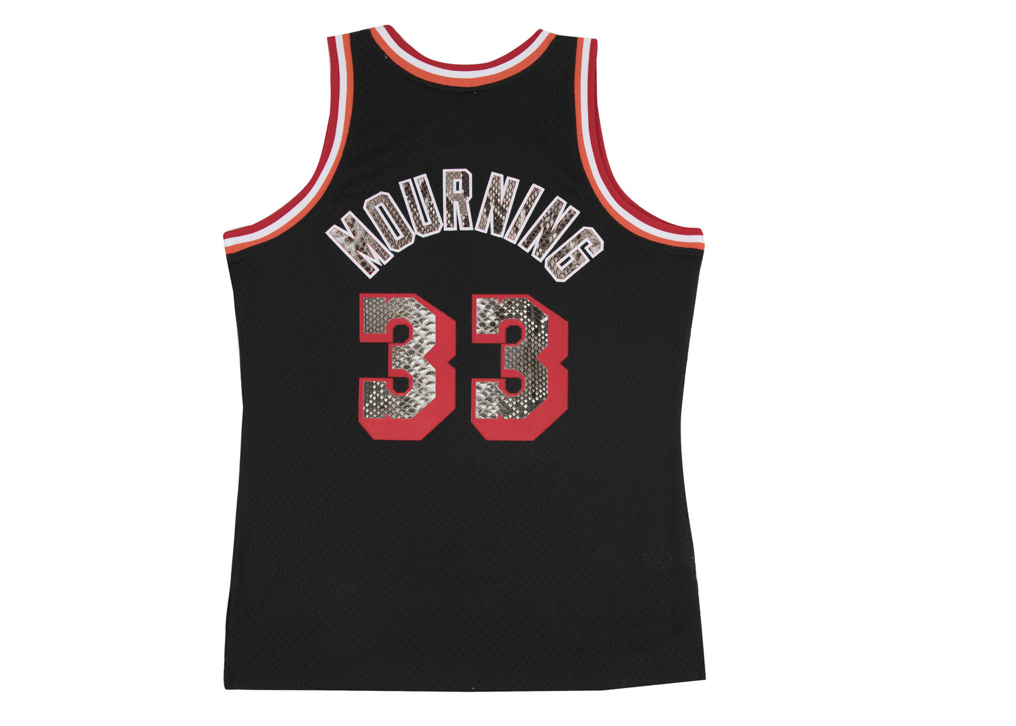 Custom Mitchell & Ness Alonzo Mourning 1996-1997 Miami Heat Python Jersey