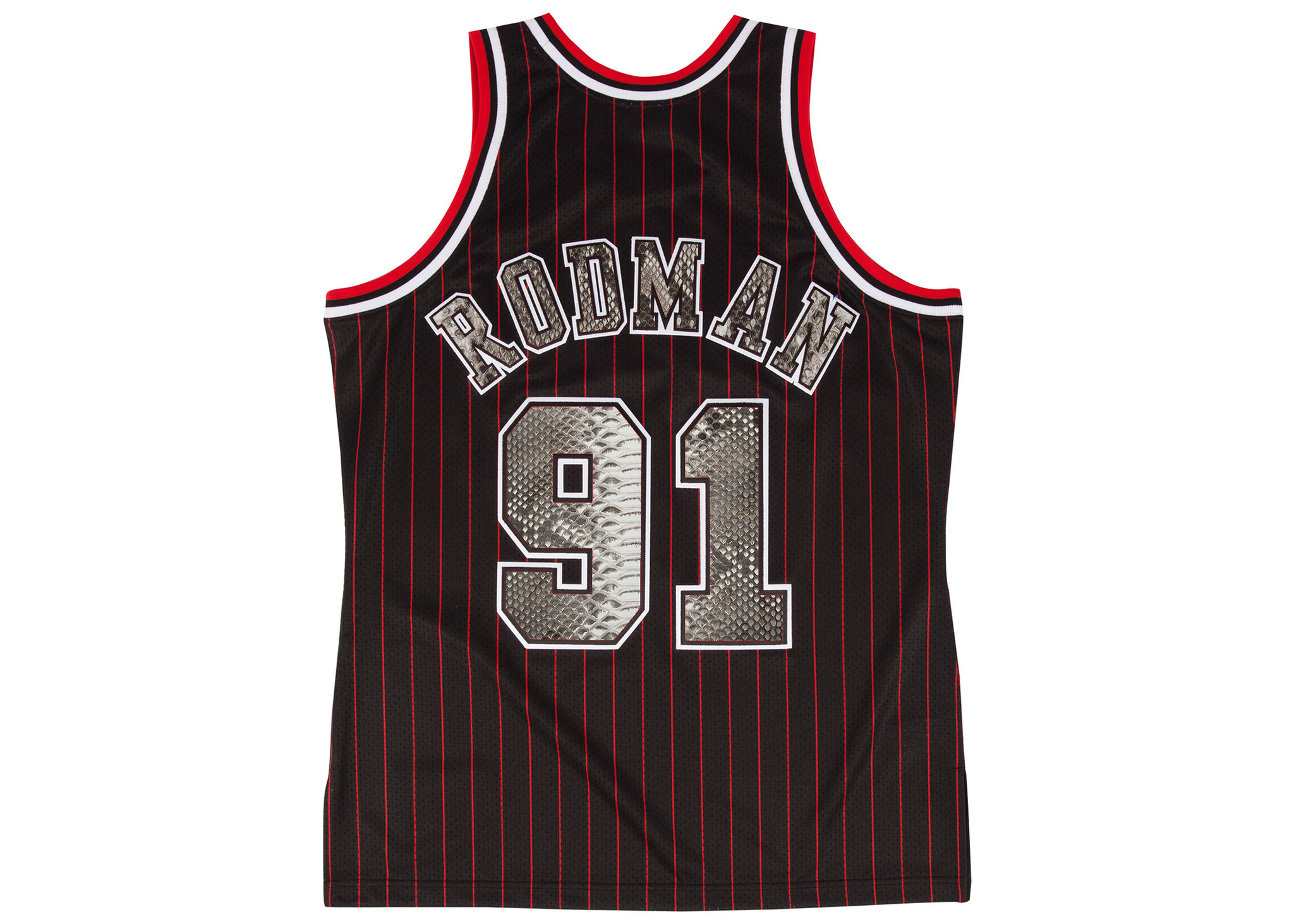 Custom Mitchell & Ness Dennis Rodman 1996-1997 Chicago Bulls Python Jersey