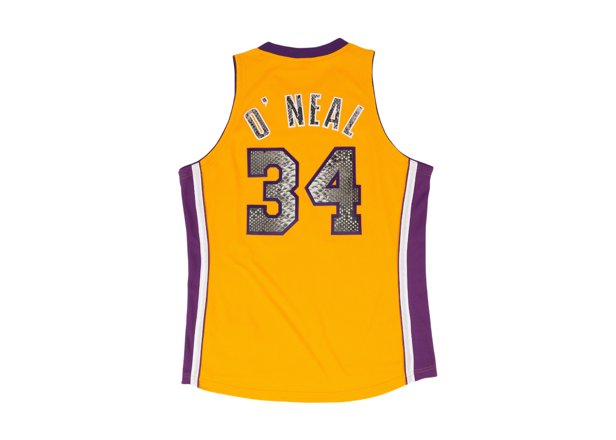 Custom Mitchell & Ness Shaquille O'Neal 1999-2000 Los Angeles Lakers Python Jersey