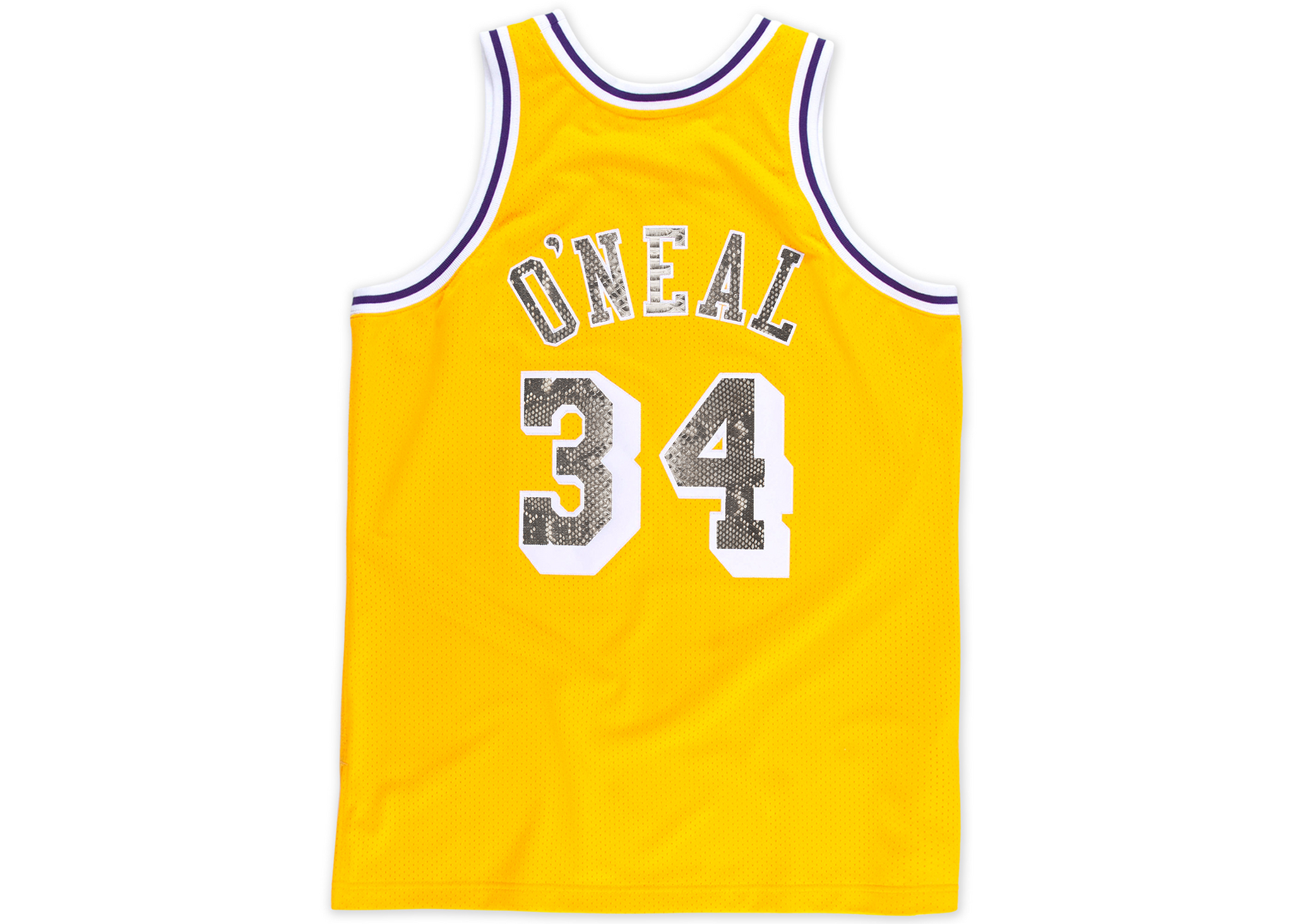 Custom Mitchell & Ness Shaquille O'Neal 1996-1997 Los Angeles Lakers Python Jersey