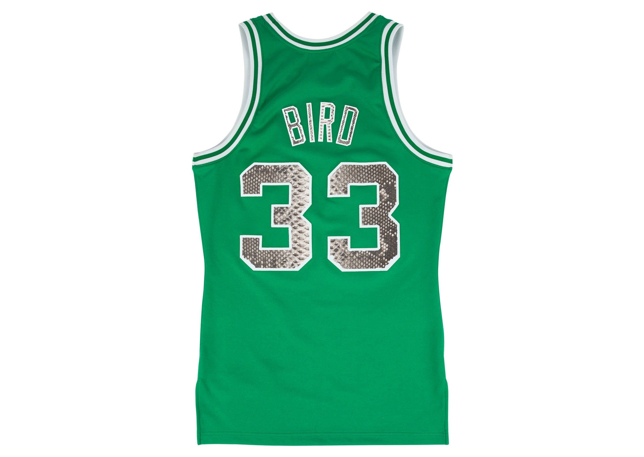Custom Mitchell & Ness Larry Bird 1985-1986 Boston Celtics Python Jersey